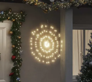 vidaXL Božićna svjetla zvjezdani prasak 140 LED 4 k topla bijela 17 cm - Venlo
