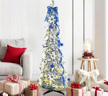 vidaXL Umjetno božićno drvce Bijela 150 cm PVC - Venlo
