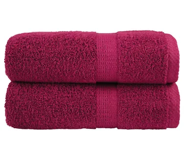 vidaXL Premium ručnici za pranje SOLUND 2 kom. bordo 30x30 cm 600 g/m² - Venlo