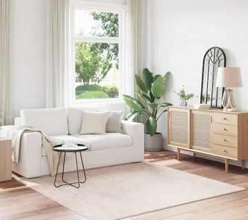 vidaXL Protuklizni Shaggy Tepih Krem 200 x 200 cm PP - Venlo