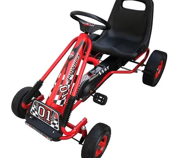 vidaXL Crveni Go kart s podesivim sjedalom pedalama - Venlo