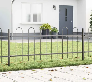 vidaXL Vrtna Ograda BOXTEL 2 kom. 3,4 x 0,6 m Čelik s prahom Siva - Venlo