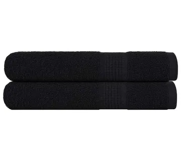 vidaXL Ručnici FROGN 2 kom crni 100x200 cm 360 g/m² - Venlo