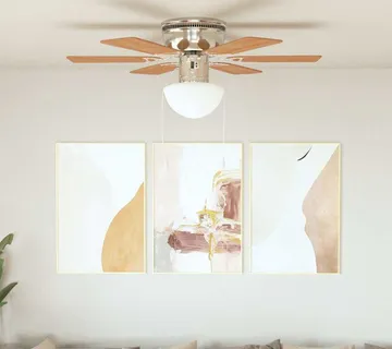 vidaXL Ukrasni stropni ventilator sa svjetlom 82 cm svijetlosmeđi - Venlo