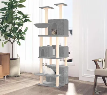 vidaXL Penjalica za mačke sa stupovima za grebanje svjetlosiva 180 cm - Venlo