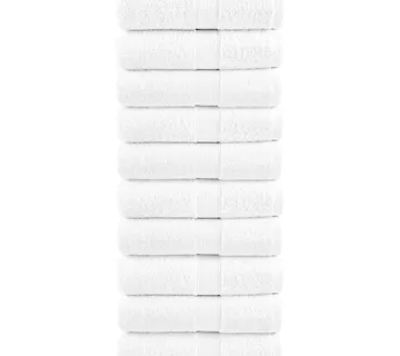 vidaXL Premium ručnici za pranje SOLUND 10 kom Bijeli 30x30 cm 600 g/m² - Venlo