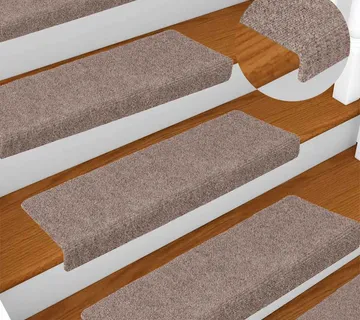 vidaXL Prostirke za stepenice samoljepljive 20 kom 65x21x4 cm svijetlosmeđa pravokutni rub - Venlo