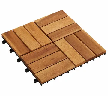 vidaXL Pločice za decking 10 kom. Smeđa 30 x 30 cm Acacijsko drvo - Venlo