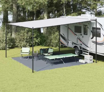 vidaXL Teppi za šator Plava i siva 400 x 400 cm Polietilen - Venlo