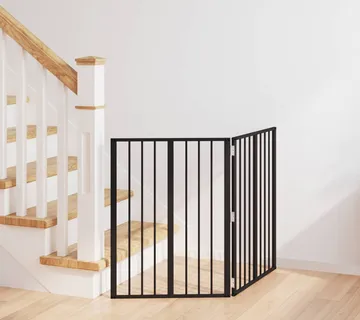 vidaXL Vrata za pse 2 kom. Crna 60 x 80 cm Pocinčani čelik - Venlo