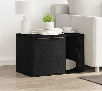 vidaXL Kućište za mačji pijesak crni hrast 60x40x40 cm inženjerski drvo - Venlo