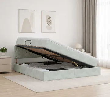 vidaXL Krevet s od storage Svjetlosiva 180 x 200 cm Baršun - Venlo