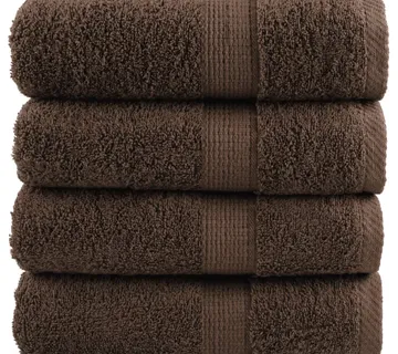 vidaXL Premium ručnici za pranje SOLUND 4 kom. smeđe 30x30 cm 600 g/m² - Venlo