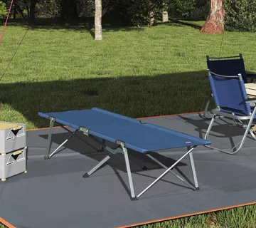 vidaXL Sklopivi kamperski krevet Plava 194 x 62,5 x 42,5 cm - Venlo