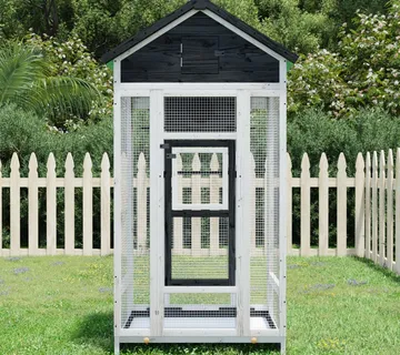vidaXL Kućica za ptice siva 91,5 x 53 x 170 cm od masivne borovine - Venlo