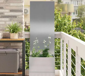 vidaXL Privatnost u vrtu Srebrna 50 x 32 x 150 cm Nehrđajući čelik - Venlo