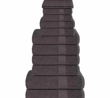 vidaXL Set ručnika FROGN od 12 dijelova antracit 360 g/m² - Venlo