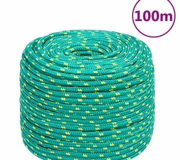vidaXL Brodski konop zeleni 10 mm 100 m od polipropilena - Venlo