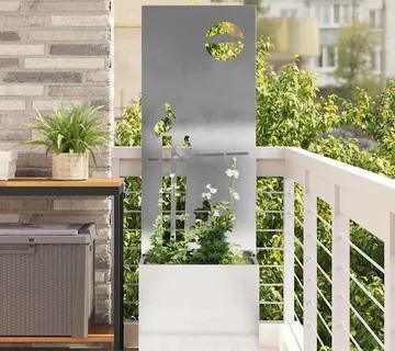 vidaXL Privatnost u vrtu Srebrna 50 x 32 x 150 cm Nehrđajući čelik - Venlo