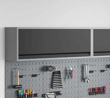 vidaXL Ormar za alate s pohranom Crna i Siva 100 x 25 x 35 cm - Venlo