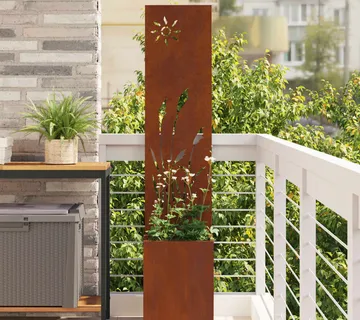 vidaXL Privatnost u vrtu Rezbarija Rđa 32 x 32 x 150 cm Otporni čelik - Venlo