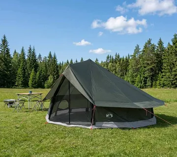 vidaXL Tipi šator 20-osobni Maslinasto zelena Poliester i čelik - Venlo