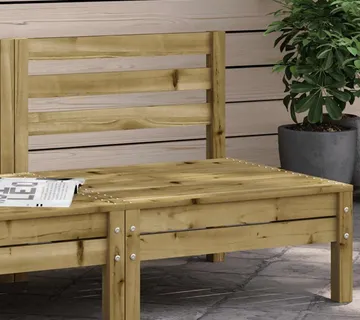 vidaXL Vrtna sofa bez naslona za ruke od impregnirane borovine - Venlo