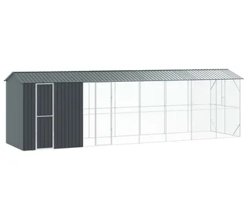 vidaXL Kavez za ptice Antracit 860 x 208 x 247 cm Cinkani čelik - Venlo