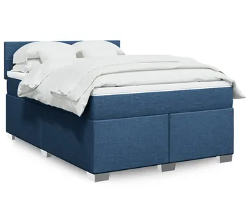 vidaXL Krevet s oprugama i madracem plavi 140x200 cm od tkanine - Venlo
