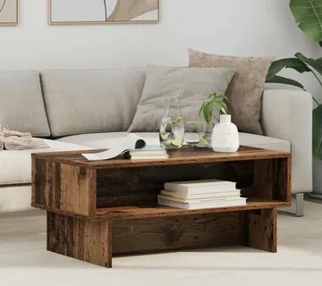 vidaXL Kava Stol Staro drvo 80 x 46 x 35 cm Konstruirano drvo - Venlo