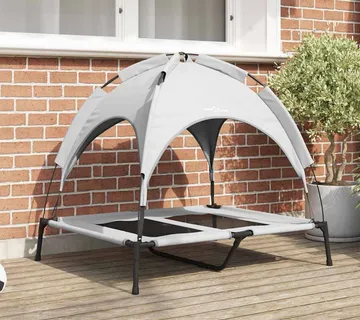 vidaXL Krevet za psa Srebrno Siva 92 x 77 x 82,5 cm Čelik - Venlo