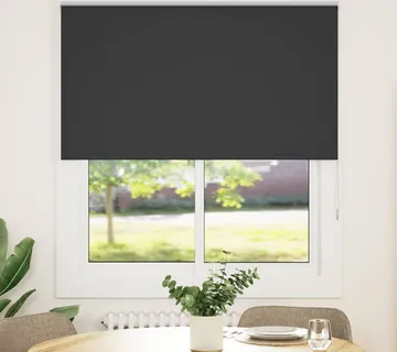 vidaXL Rolo zavjesa Blackout Black 125x150 cm Širina tkanine 121,6 cm - Venlo