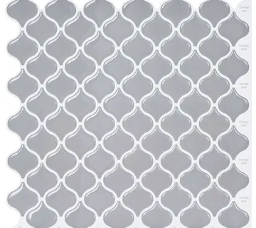 vidaXL Lanturn ploča 10 kom. Siva 27 x 27 cm Poliuretan i PET - Venlo