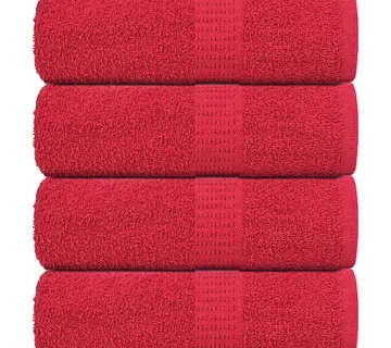 vidaXL Ručnici za pranje FROGN 4 kom. Crveni 30x30 cm 360 g/m² - Venlo