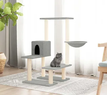 vidaXL Penjalica za mačke sa stupovima za grebanje svjetlosiva 94,5 cm - Venlo