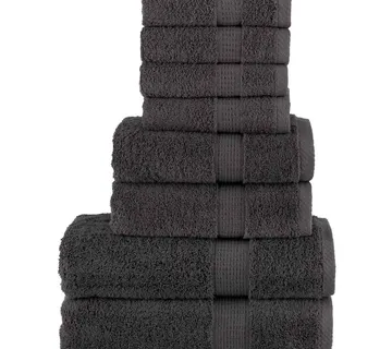 vidaXL 8-dijelni vrhunski set ručnika SOLUND antracit 600 gsm - Venlo
