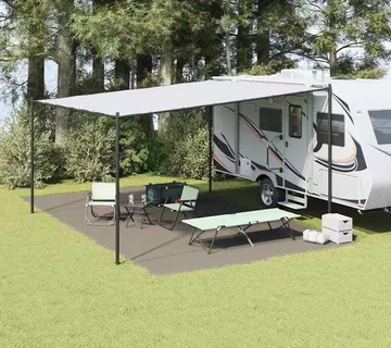 vidaXL Teppi za šator Svijetlo siva 700 x 400 cm Polietilen - Venlo