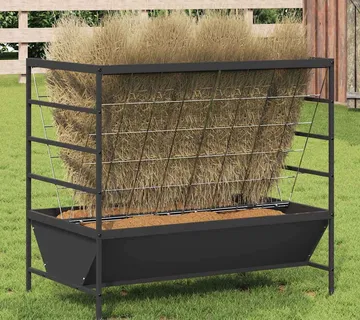 vidaXL Hranilica za stoku Crna 100 x 60 x 90 cm 15 kg - Venlo