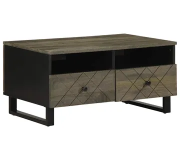 vidaXL Stolić za kavu crni 80 x 54 x 40 cm od masivnog drva manga - Venlo