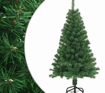 vidaXL Umjetno božićno drvce s gustim granama zeleno 150 cm PVC - Venlo