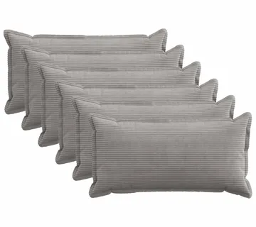 vidaXL Presvlaka za jastuk 6 kom. HOUTEN Svjetlosiva 40 x 80 cm Kord - Venlo