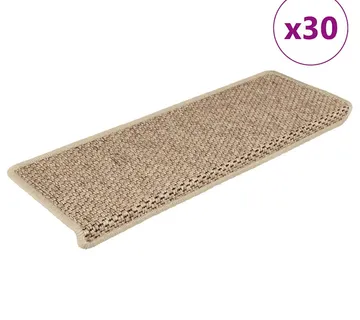 vidaXL Samoljepljivi otirači za stepenice 30kom 65x21x4cm boja pijeska - Venlo