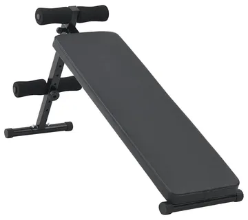 vidaXL Klupa za trbušnjake Crna 124 x 33,5 x 55 cm - Venlo