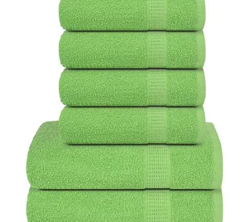 vidaXL Set ručnika FROGN od 6 dijelova jabukasto zelene boje 360 g/m² - Venlo