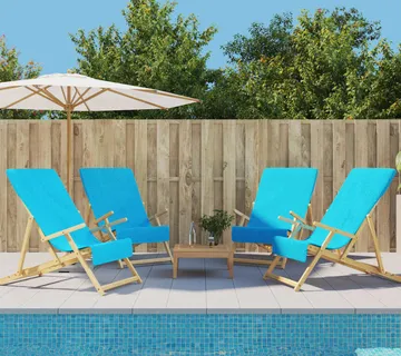 vidaXL Ručnici za plažu 4 kom tirkizni 60 x 135 cm od tkanine 400 GSM - Venlo