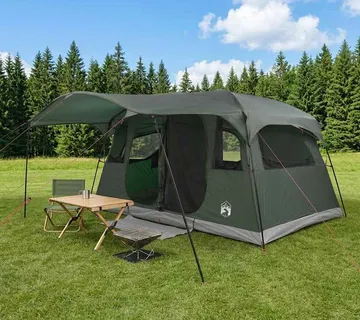 vidaXL Tunelski šator 10 osoba Maslinasto zelena Poliester i čelik - Venlo