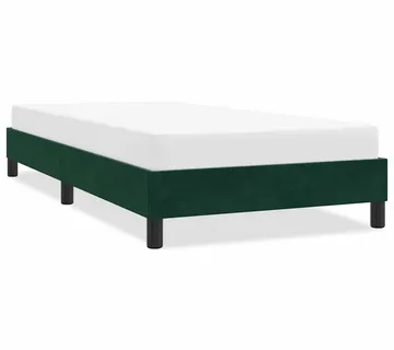 vidaXL Okvir kreveta bez madraca tamnozeleni 100x220 cm baršun - Venlo