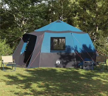 vidaXL Šator za kabinu 12 osoba Plava i siva 500 x 500 x 294 cm - Venlo