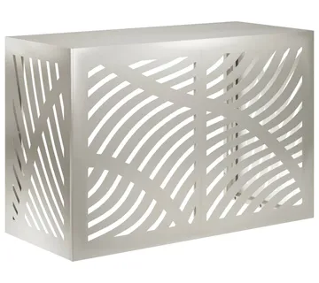 vidaXL Pokrov za klima uređaj Srebrna 90 x 40 x 60 cm Nehrđajući čelik - Venlo
