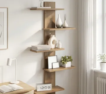 vidaXL Floating polica za zid Hrast artisan 48,5 x 15 x 101 cm - Venlo